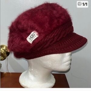 UGG Burgundy  Fuzzy Phone Accessory
